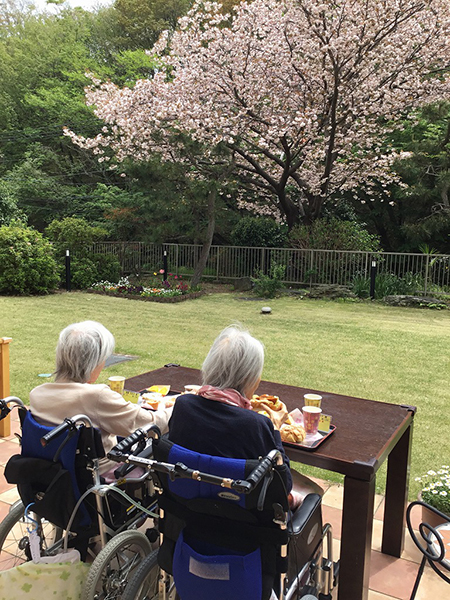【ココファンメゾン大庭】桜満開！お花見ランチ！