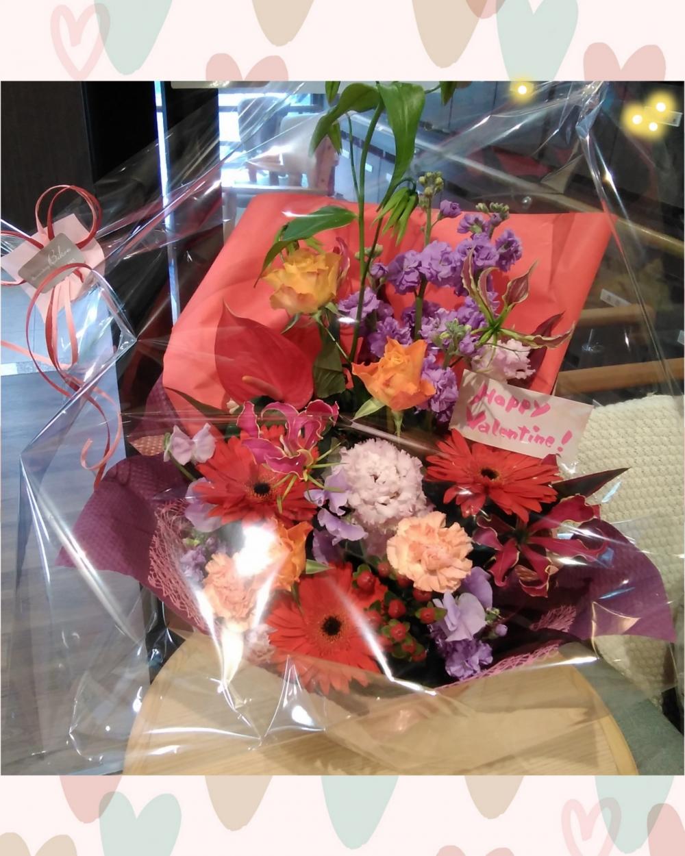 【上水前寺】移動販売とバレンタインのお花