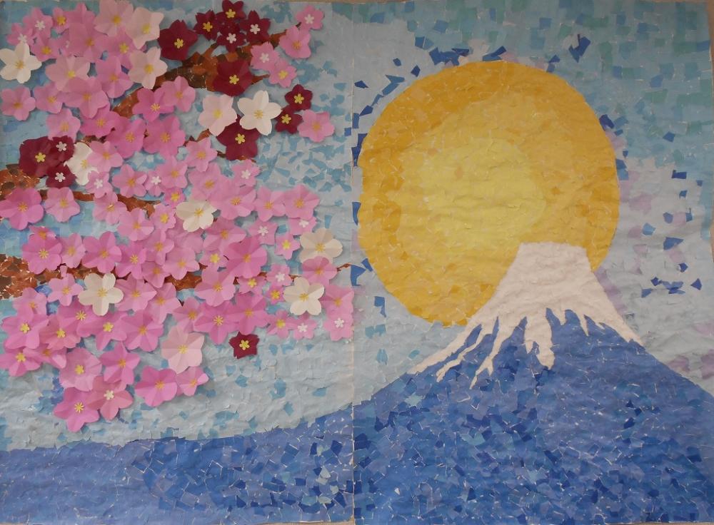 【デイサービス浜松成子】春を先取り！壁画作り！